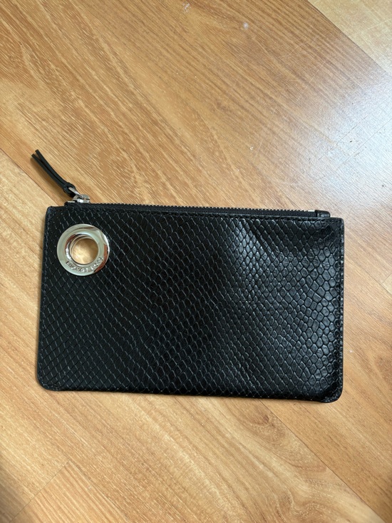 Michael Kors Handbags - Michael Kors Black Leather Wristlet with Silver Hardware